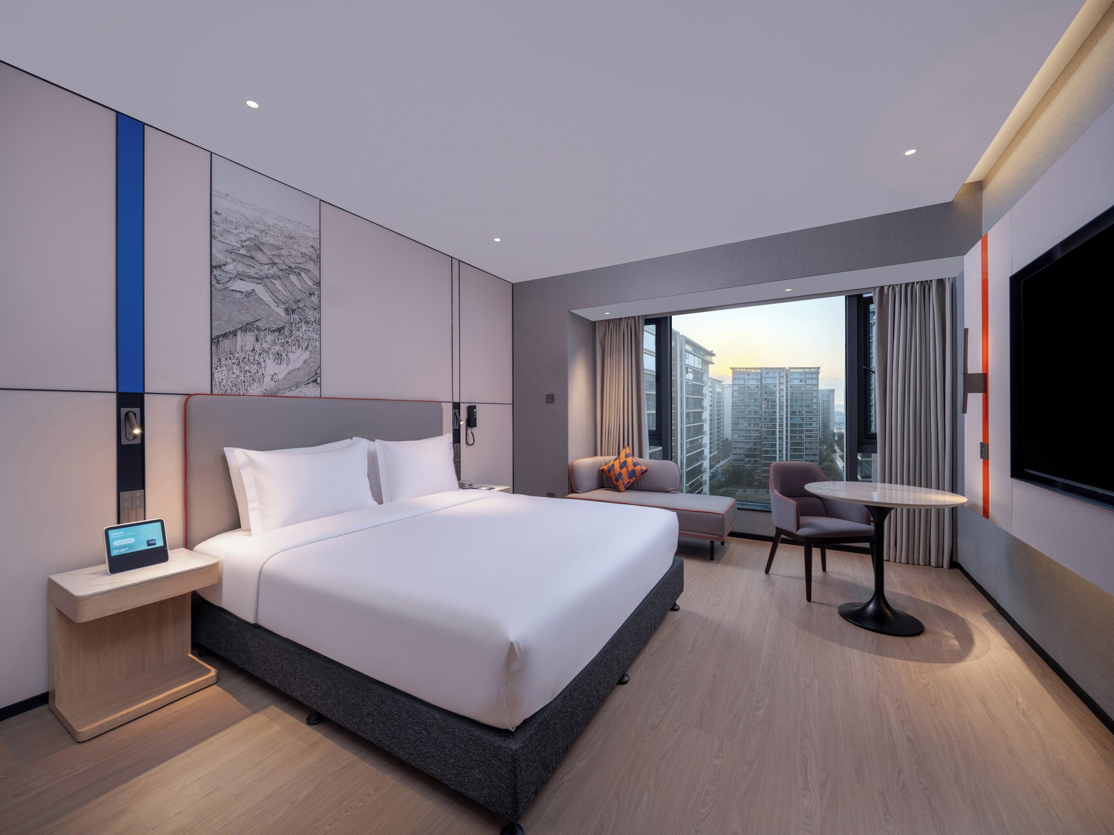 Habitación estándar, 1 cama King size | Ropa de cama de alta calidad, edredón y escritorio 