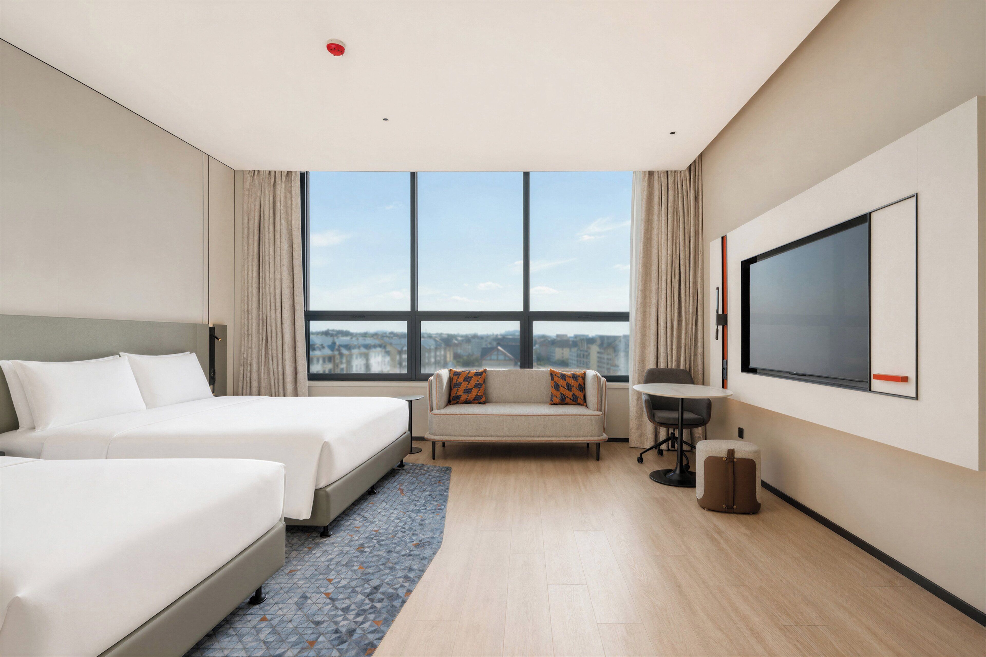 1 King And 1 Single Standard | Premium bedding, down comforters, desk, laptop workspace