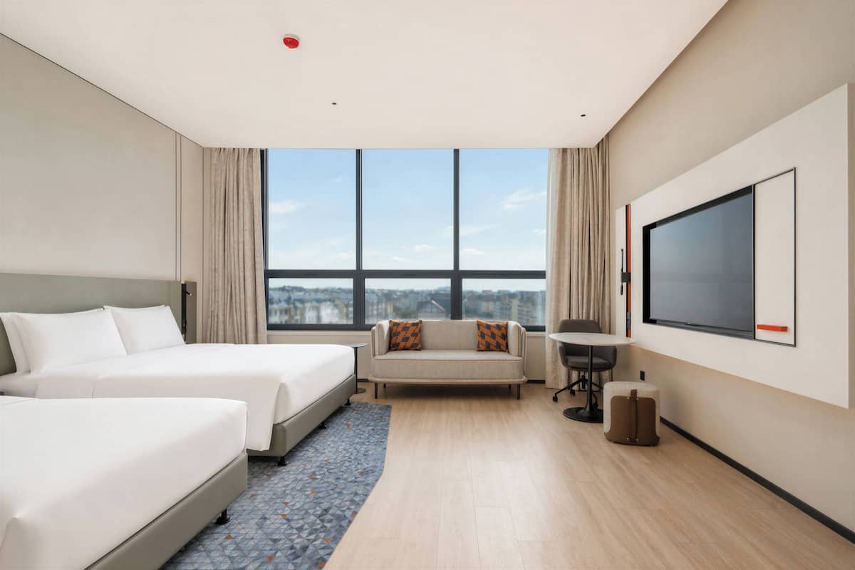 1 King And 1 Single Standard | Premium bedding, down comforters, desk, laptop workspace