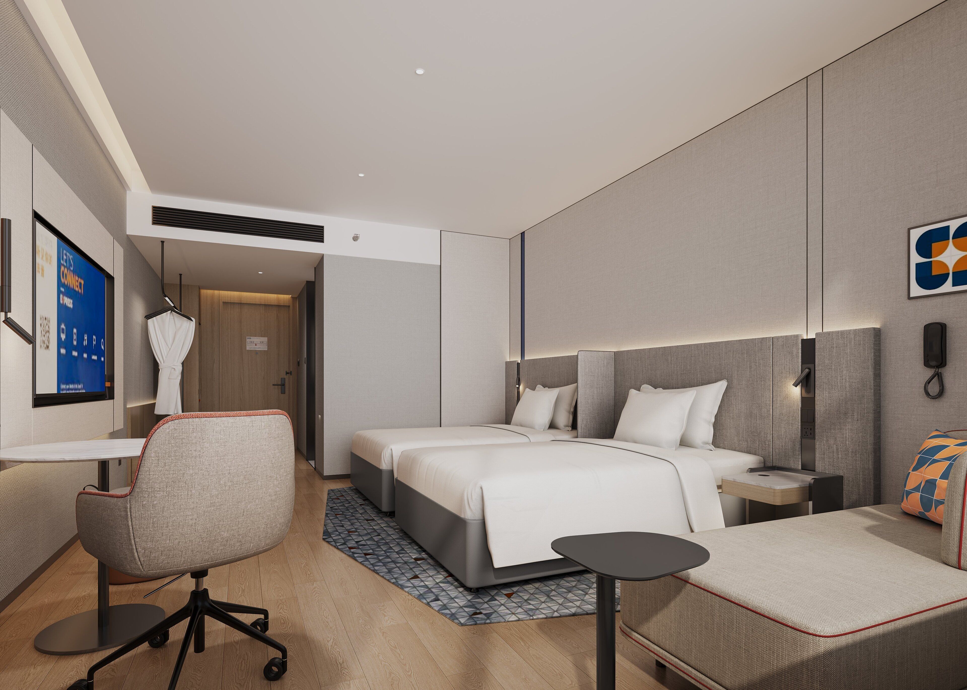 أغطية فراش متميزة وألحفة محشوة بالريش ومكتب ومساحة عمل للكمبيوتر المحمول