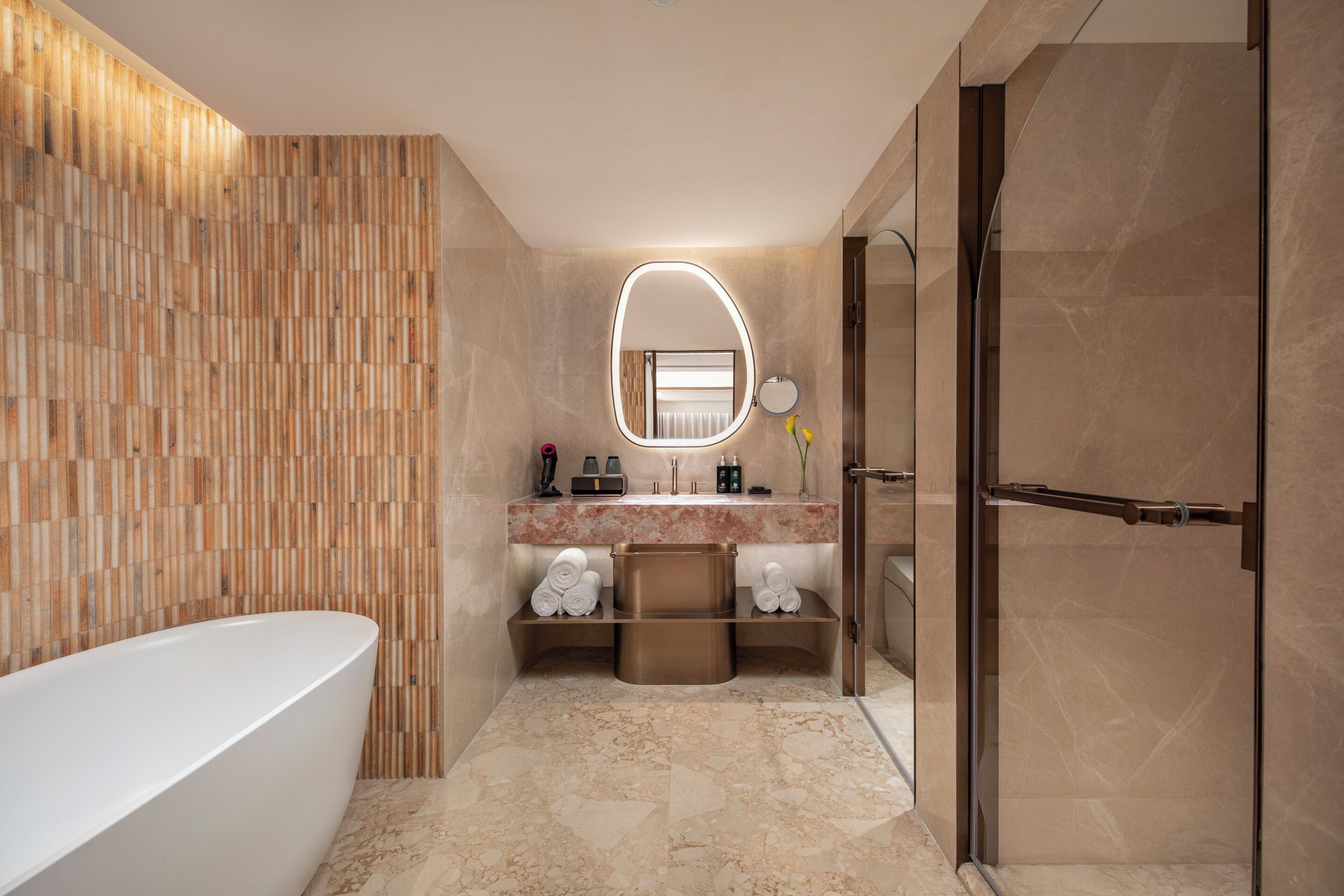 Premium bedding, memory foam beds, free minibar, blackout drapes