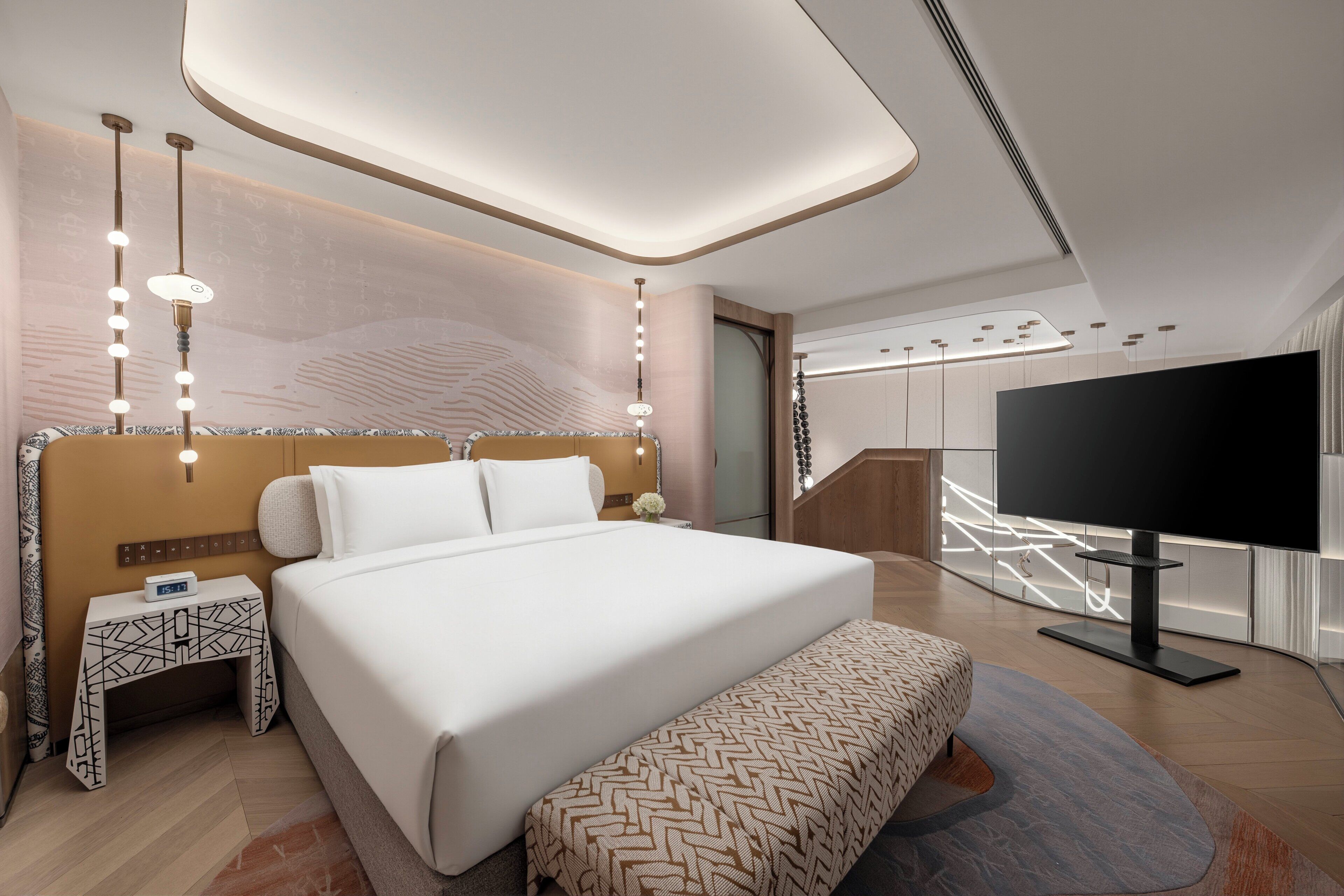 Premium bedding, memory foam beds, free minibar, blackout drapes