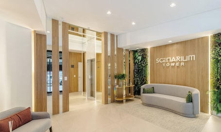 Lobby. Complete Stay 500m From the sea in Itapema - Stws