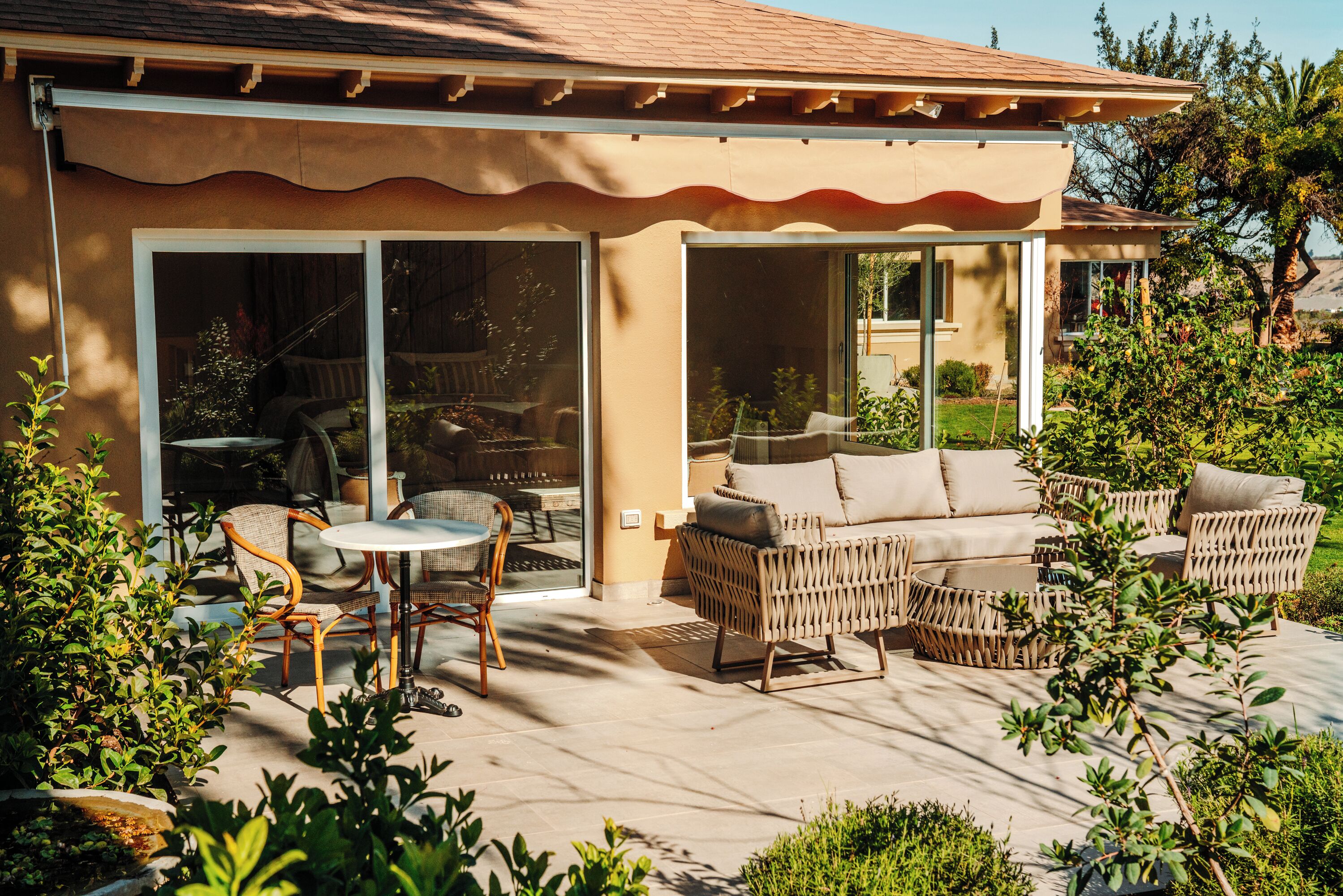 Deluxe Double Room, Patio, Garden View | In-room safe, desk, free WiFi, wheelchair access