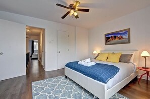 2 bedrooms, iron/ironing board, travel cot, WiFi