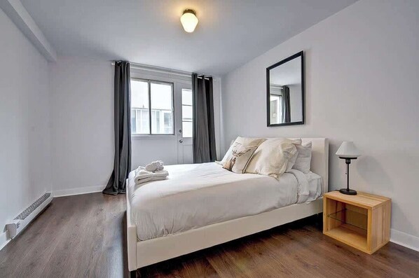 2 bedrooms, iron/ironing board, travel crib, WiFi