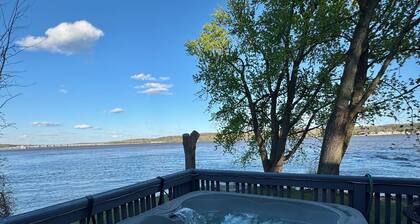 Riverfront Home with Hot Tub, Fire Pit & Scenic Views