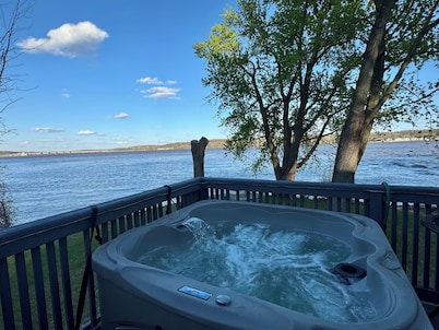 Riverfront Home with Hot Tub, Fire Pit & Scenic Views