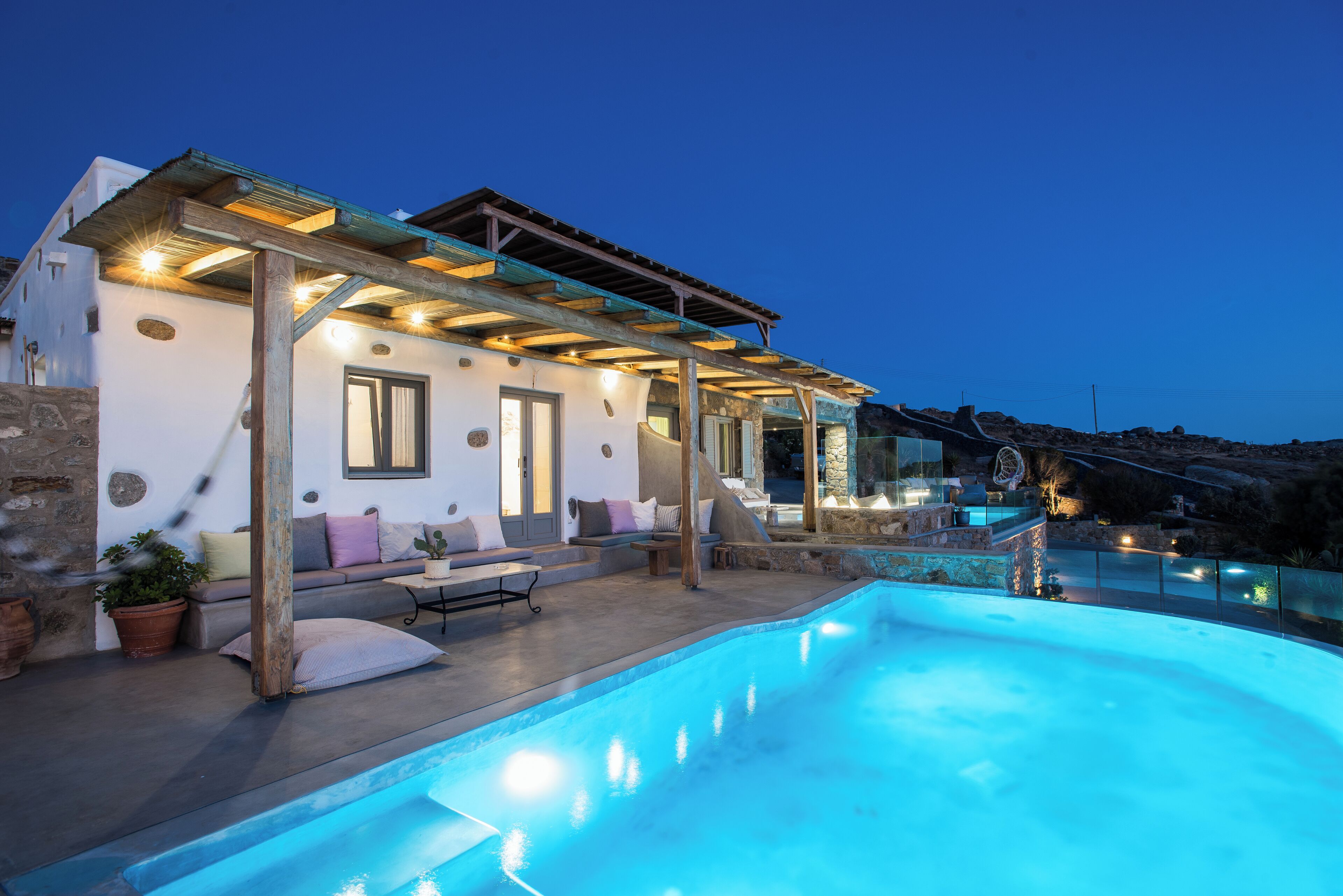 Piscine extérieure, piscine chauffée