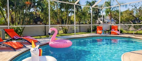 Outdoor pool, a heated pool