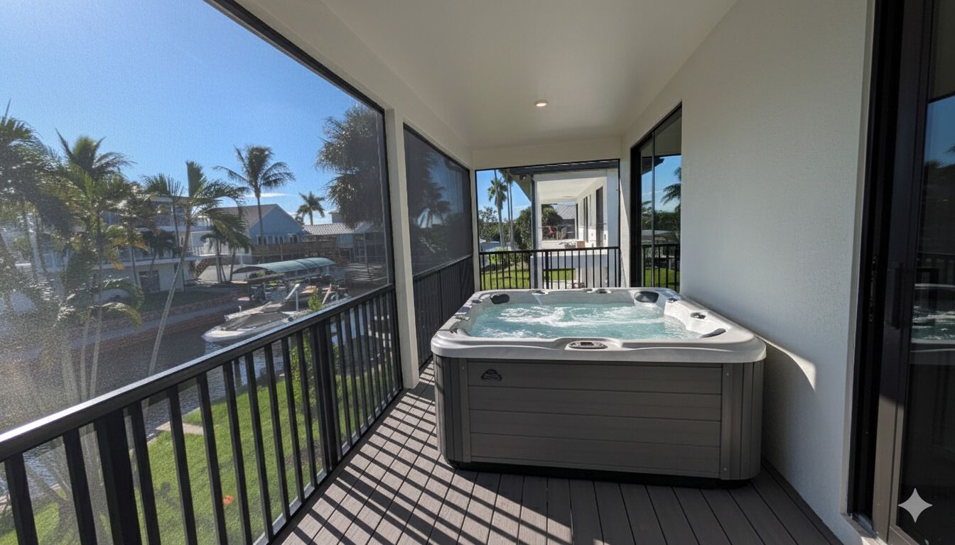 Tina de hidromasaje al aire libre