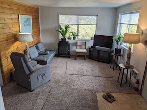 Smart TV, fireplace, video games, offices