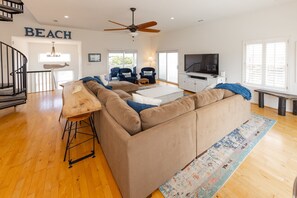 Smart TV, table football, books
