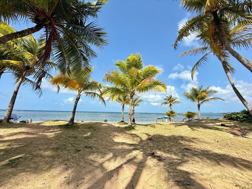 Casa Cielo Azul-Beachfront, private rooftop; 3 bedroom, 2 bath Luquillo Escape