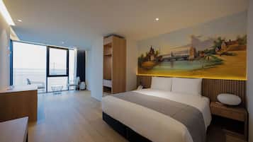 In-room safe, desk, laptop workspace, blackout curtains