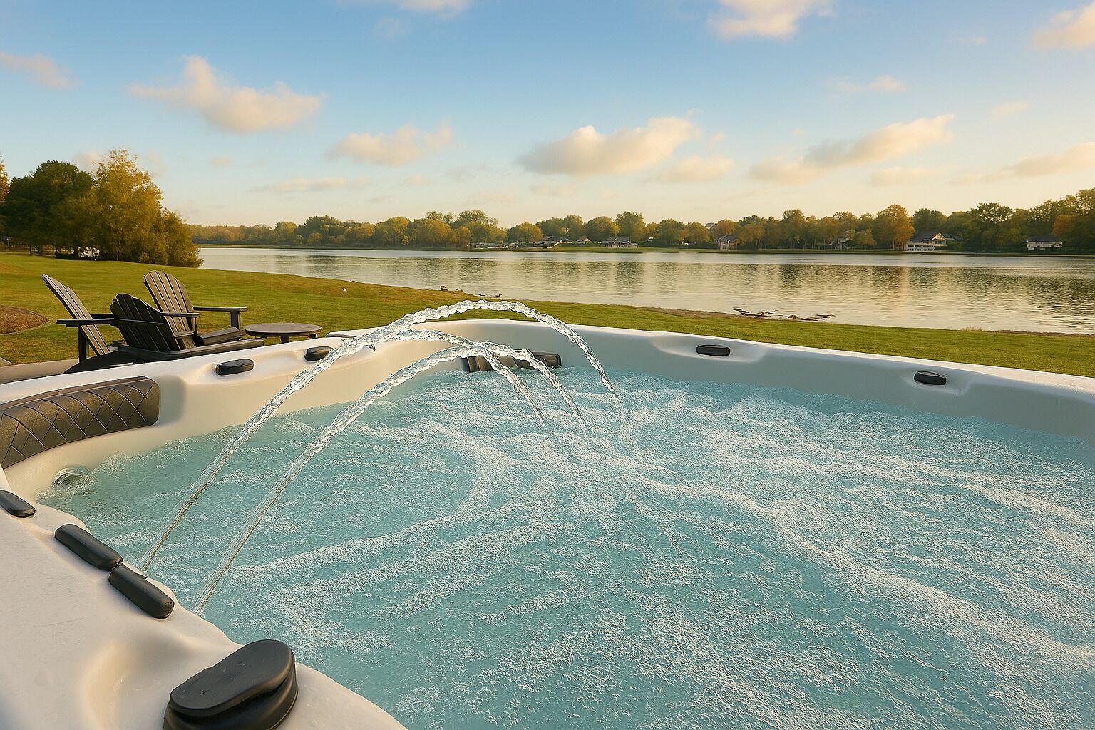 Tina de hidromasaje al aire libre