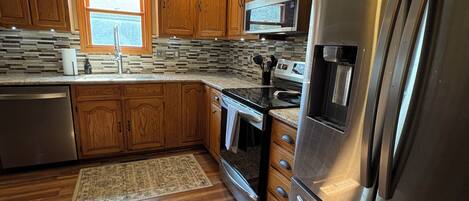 Microwave, oven, stovetop, dishwasher