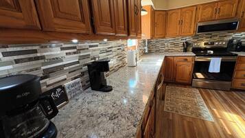 Microwave, oven, stovetop, dishwasher