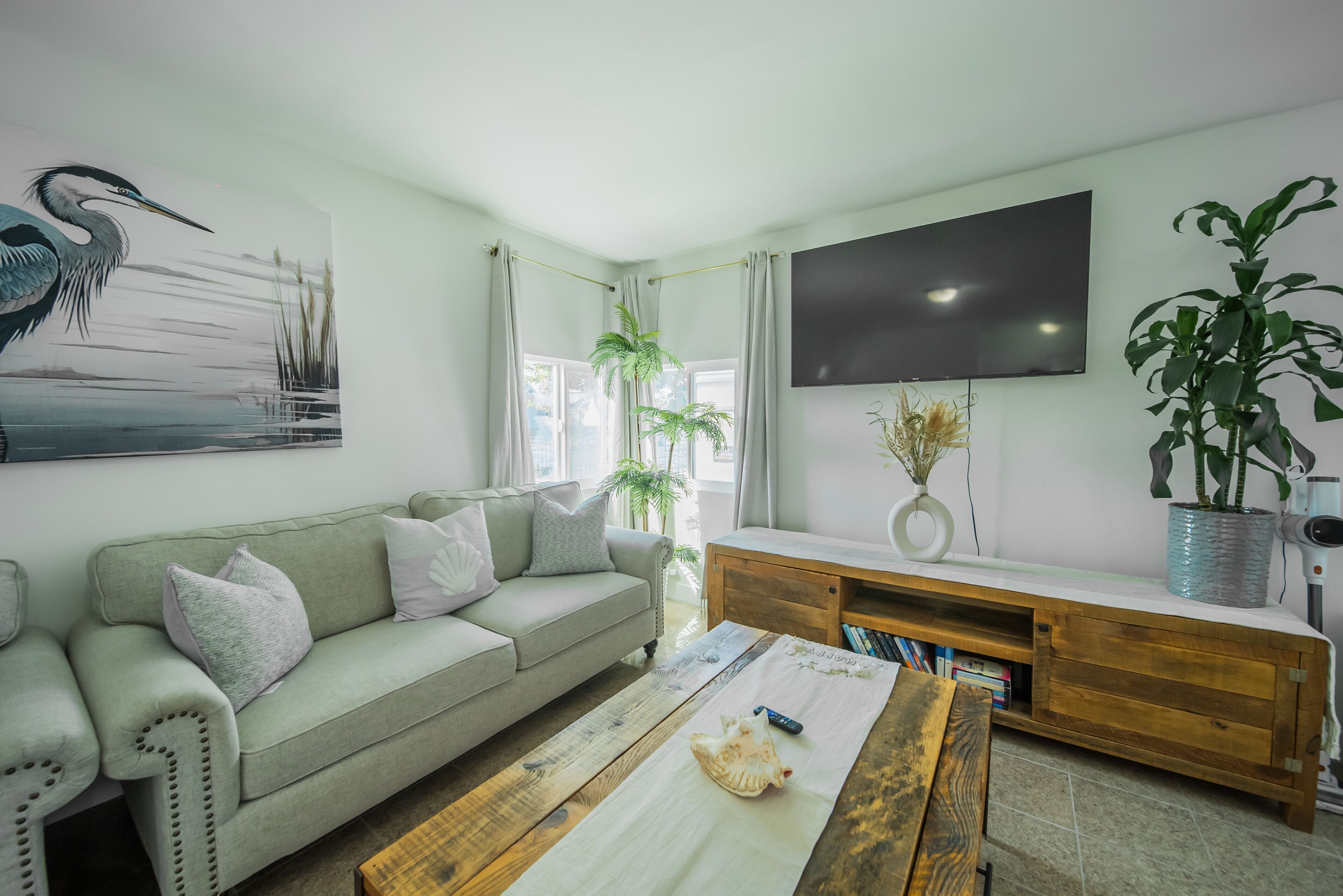 Een smart-tv en boeken