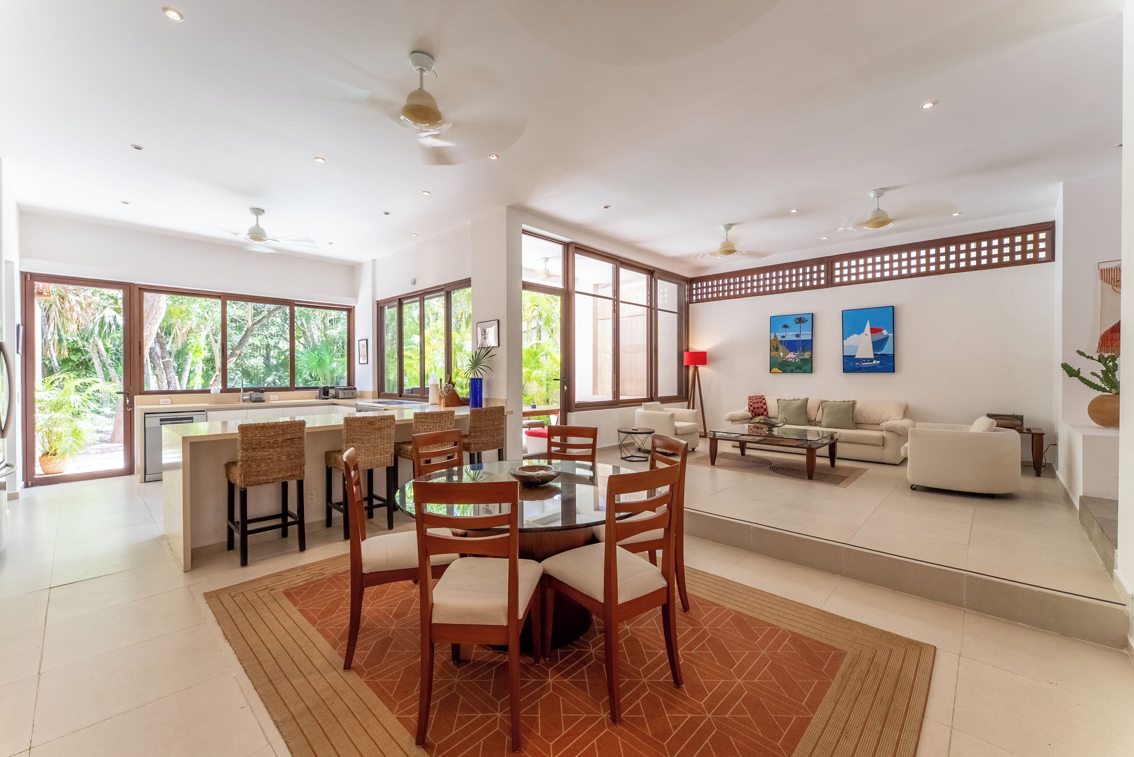 Vila Deluks, 4 kamar tidur, kolam renang pribadi, pemandangan kolam renang | Ruang makan
