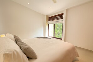 Deluxe Villa, 4 Bedrooms, Private Pool, Pool View | In-room safe, desk, laptop workspace, blackout drapes
