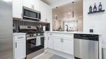 Microwave, oven, stovetop, dishwasher