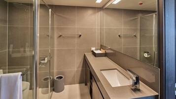 Free toiletries, hair dryer, bidet, towels