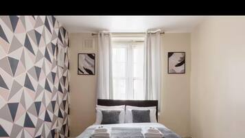 2 bedrooms, iron/ironing board, travel crib, WiFi