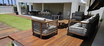 Beachfront house with balcony and ocean view, João Pessoa