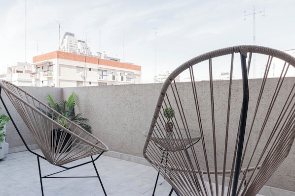 Departamento Confort, vista a la ciudad | Terraza o patio