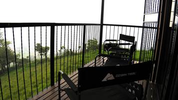 Panoramic Cabin, 1 King Bed with Sofa bed, Mountain View | Terrace/patio