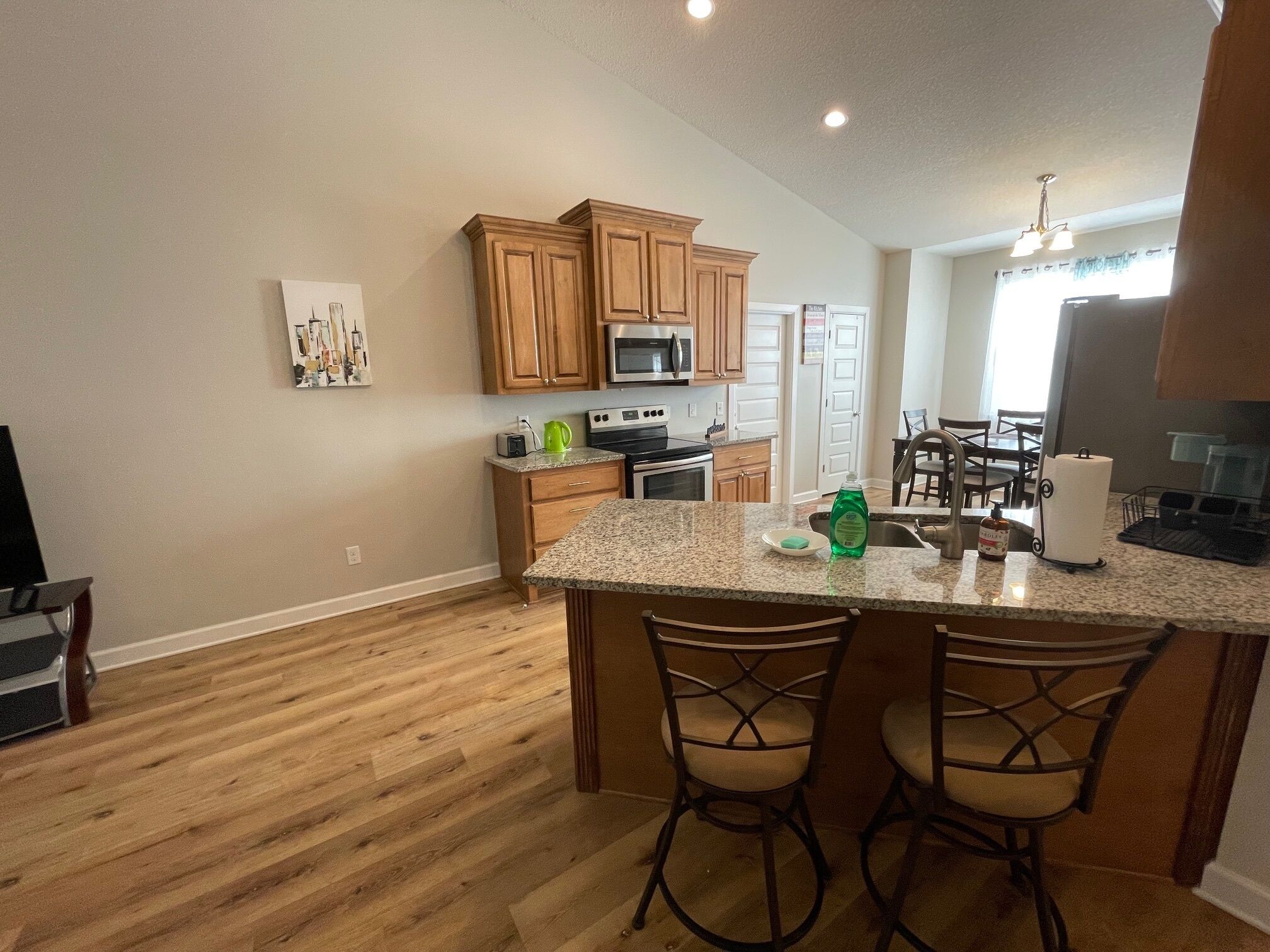 Microwave, oven, stovetop, dishwasher