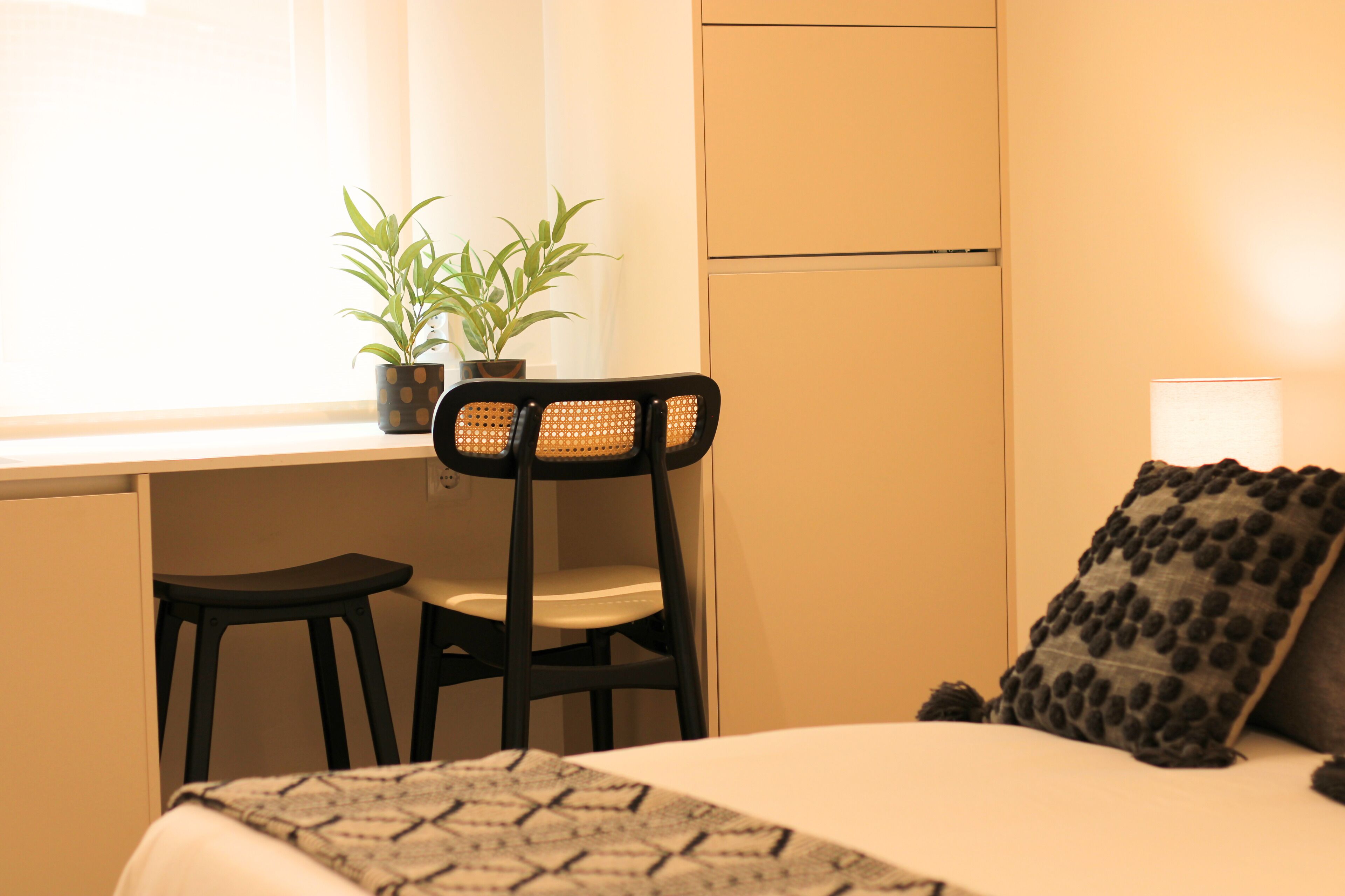 1 slaapkamer, een bureau, gratis wifi, beddengoed