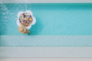 Luksusvilla, 2 soverom, privat basseng, havutsikt | Terrasse/patio