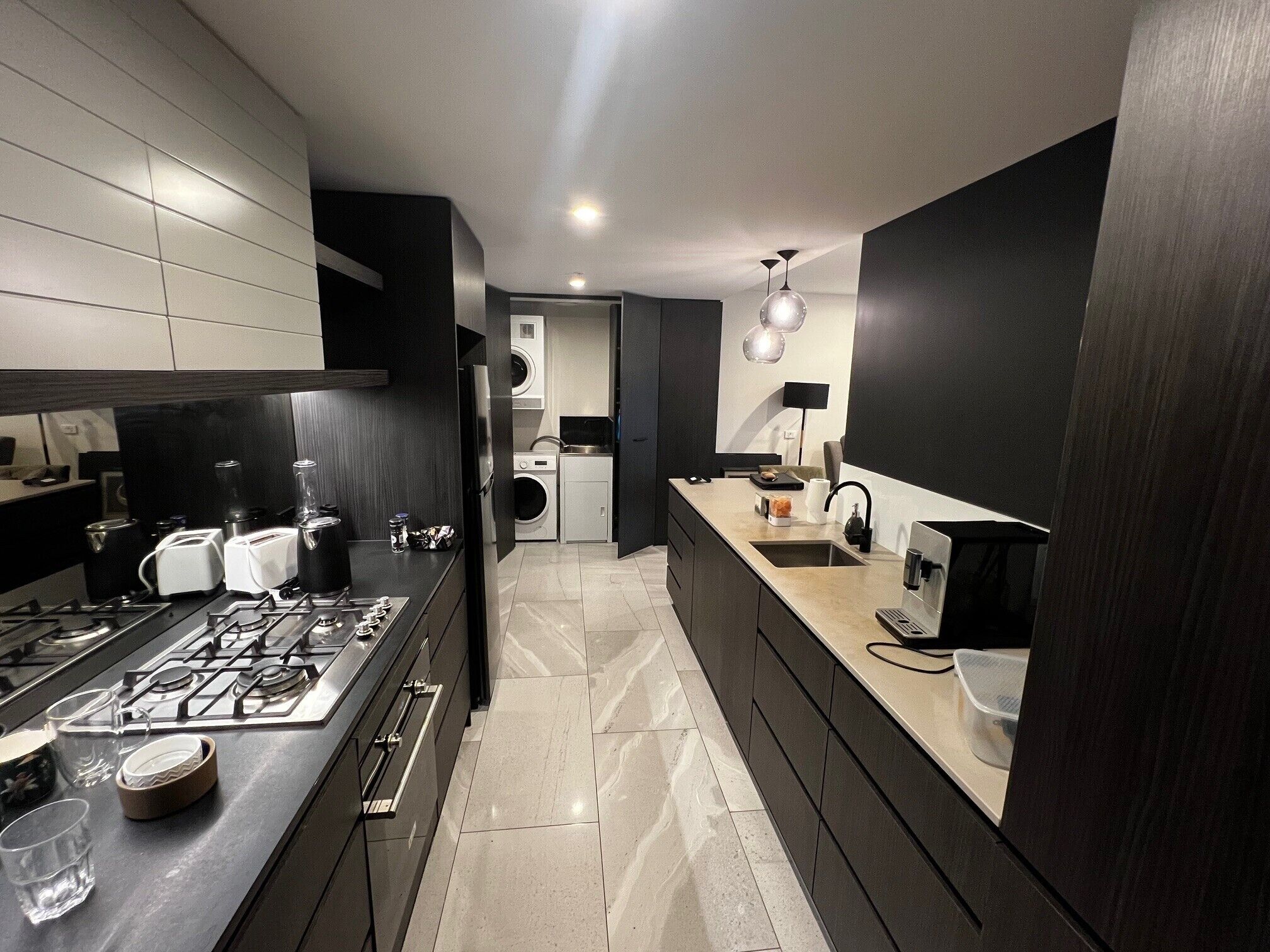 Microwave, oven, stovetop, dishwasher