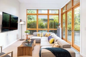 Smart TV, fireplace