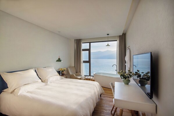 Basic Double Room, Lake View | Desk, laptop workspace, free WiFi