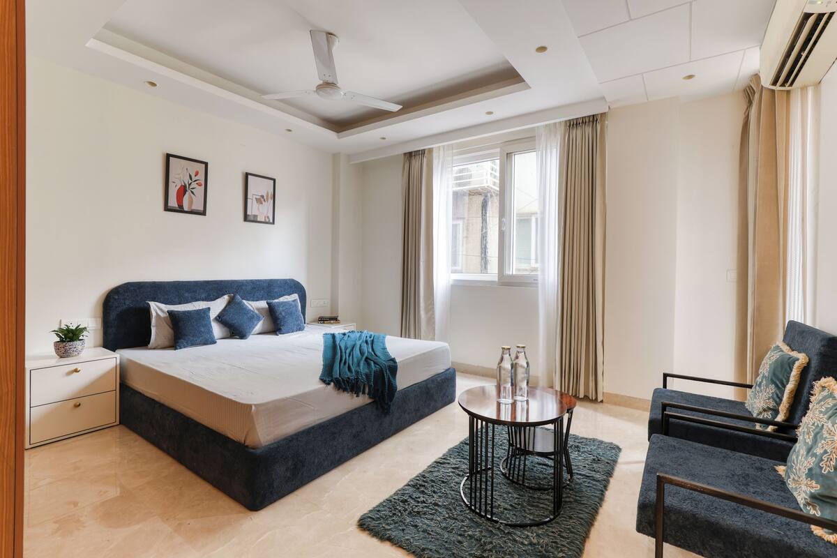 In-room safe, desk, laptop workspace, blackout curtains