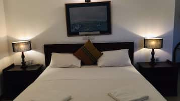 Double Room, Pool View | Desk, laptop workspace, free WiFi