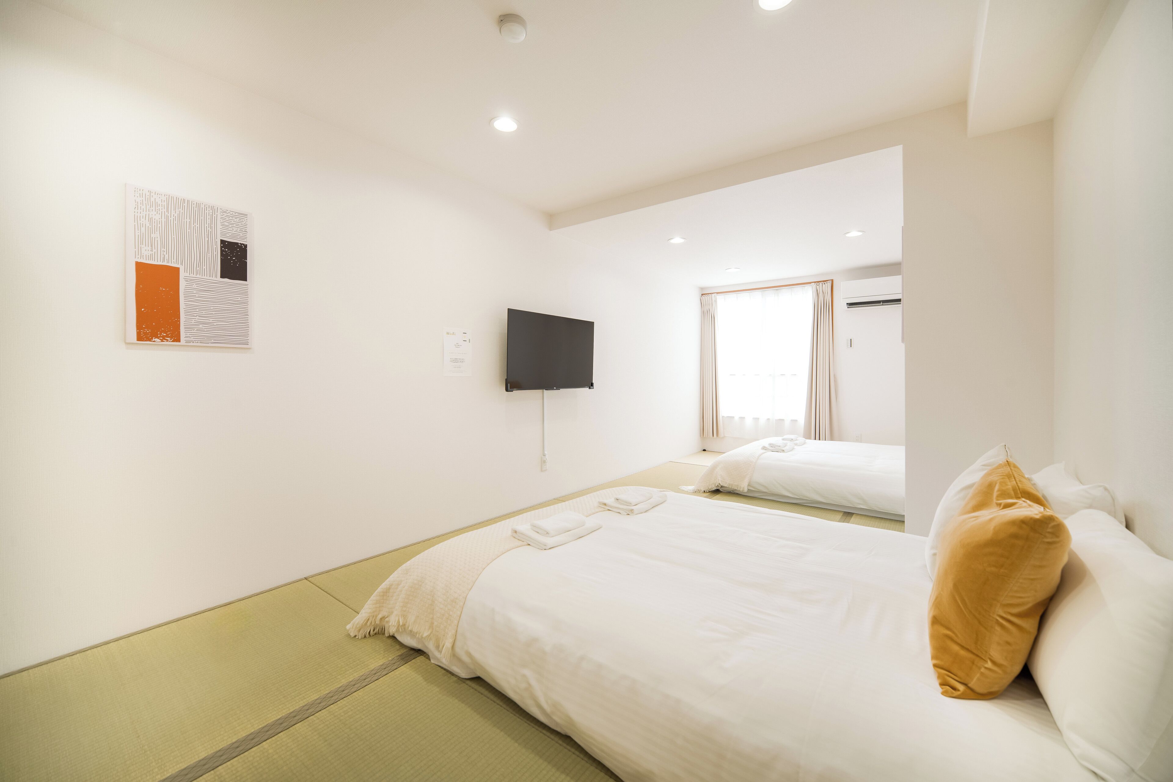 Blackout curtains, iron/ironing board, free WiFi