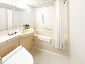 وحدات دش مع أحواض استحمام، مجففات شعر، مناشف، شامبو