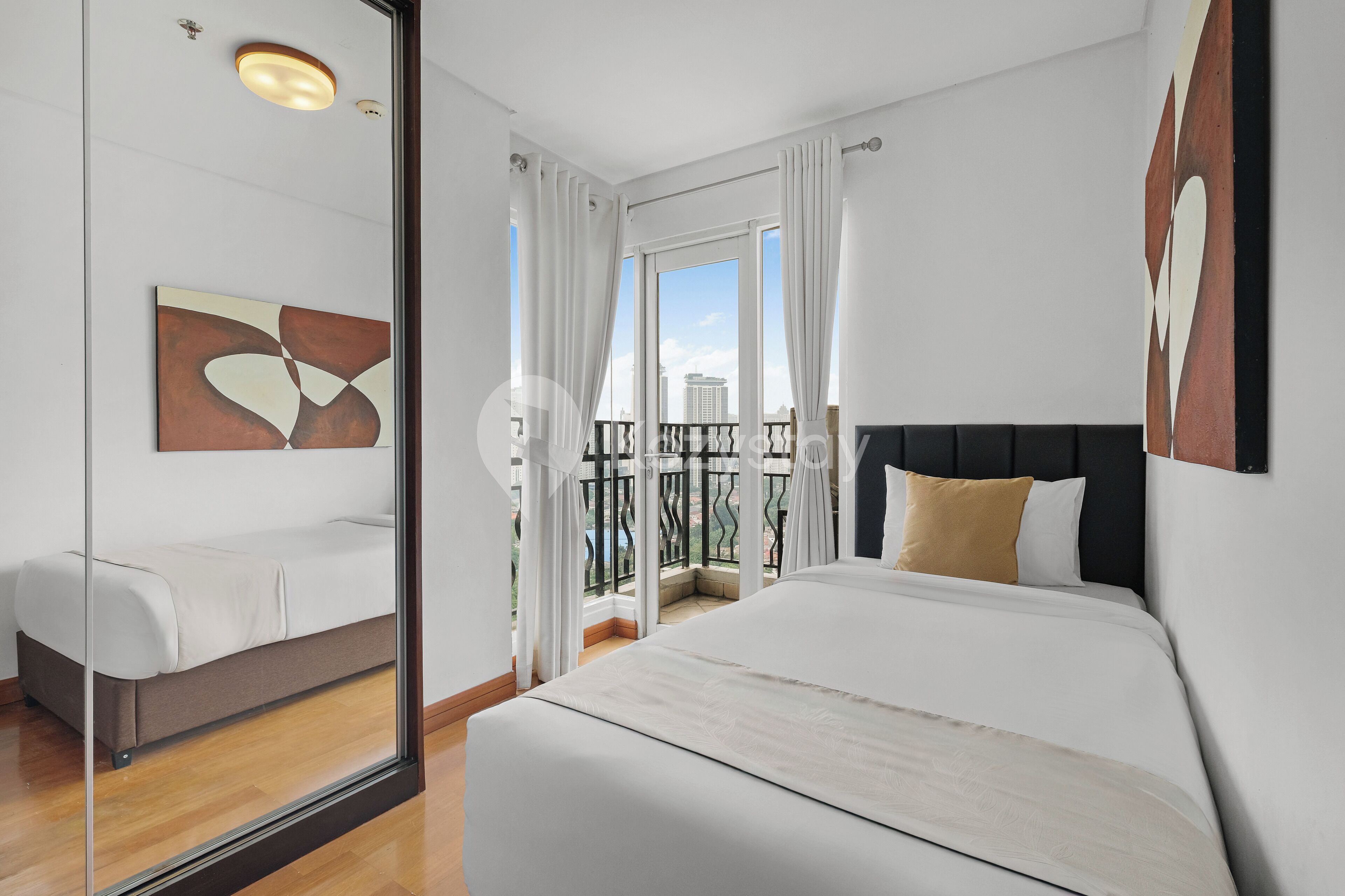 Apartment, 3 Bedrooms, City View | Desk, laptop workspace, iron/ironing board, free WiFi