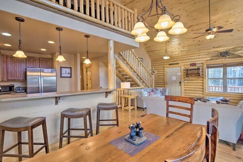Secluded Alma Log Cabin | Hot Tub | Mountain View