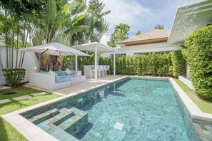 Outdoor pool - Stylish 3BR Pool Villa, Bang Tao + Airport Shuttle (Choeng Thale)