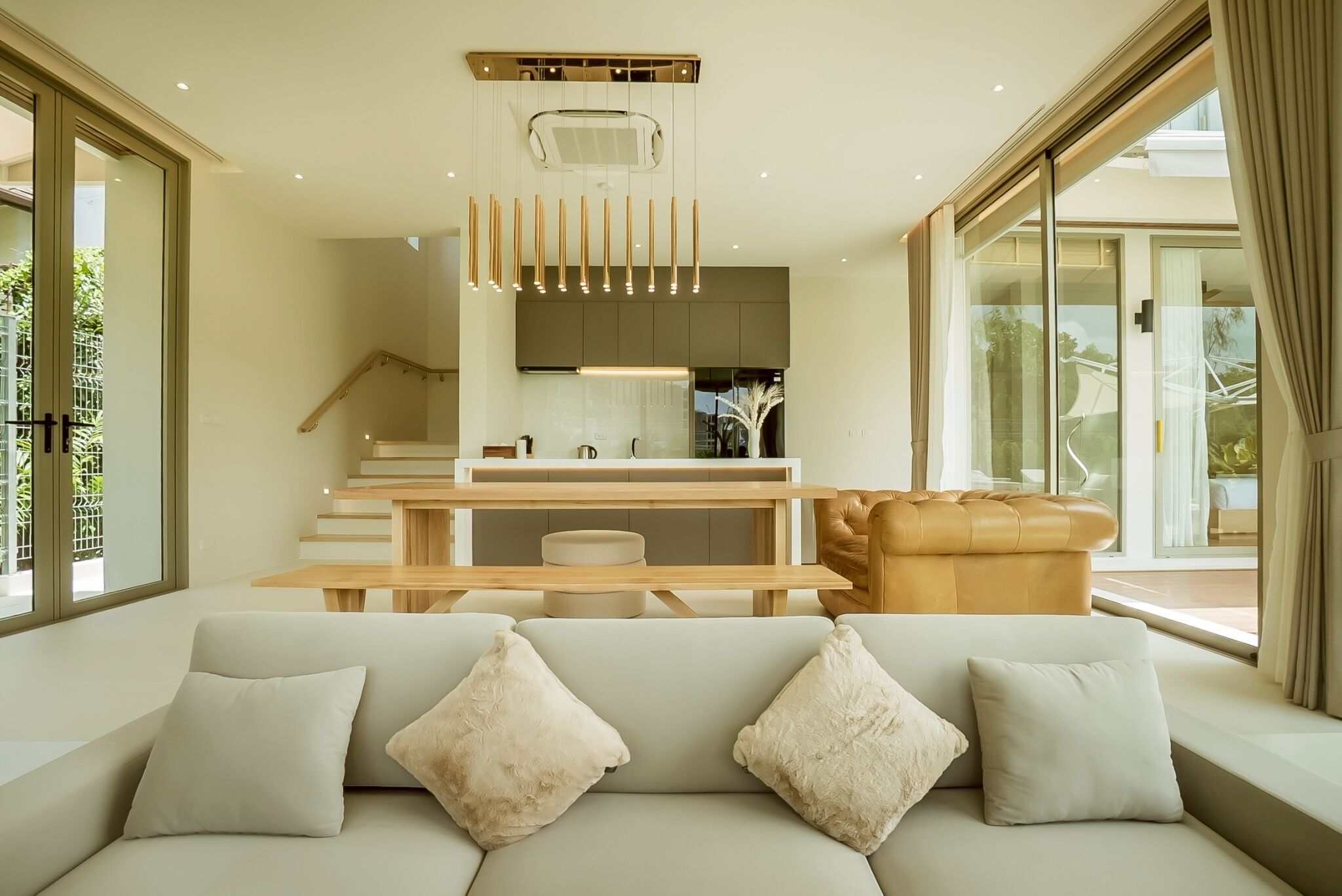 Grand Villa, Private Pool, Garden Area | Living area