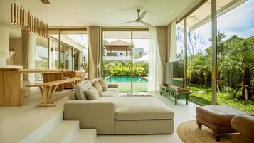 Villa Grand, piscina privata, lato giardino | Area soggiorno