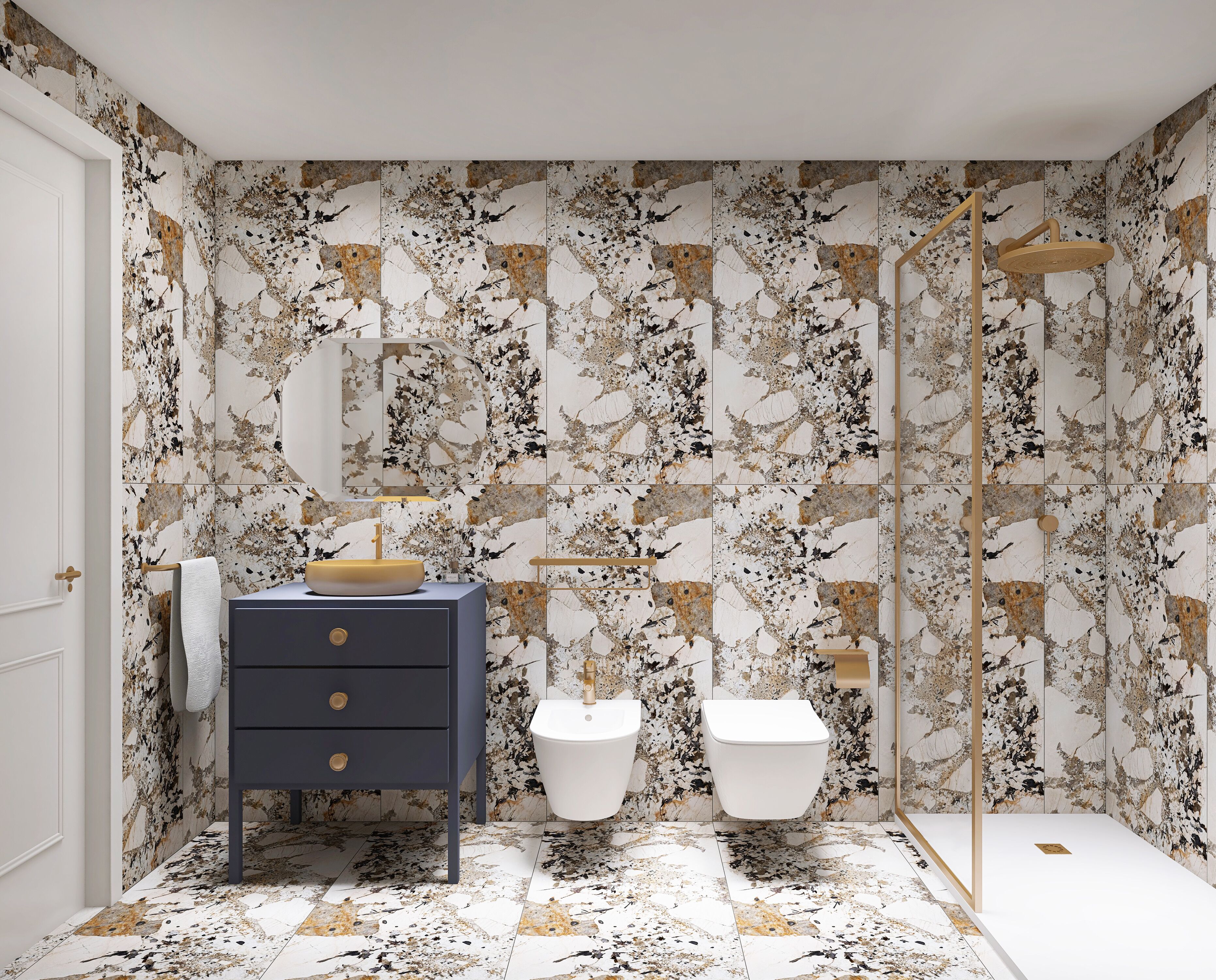 Suite | Baño | Regadera, secadora de cabello, pantuflas, toallas 