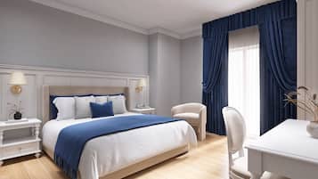 Suite | Caja de seguridad en la habitación, escritorio y cortinas blackout