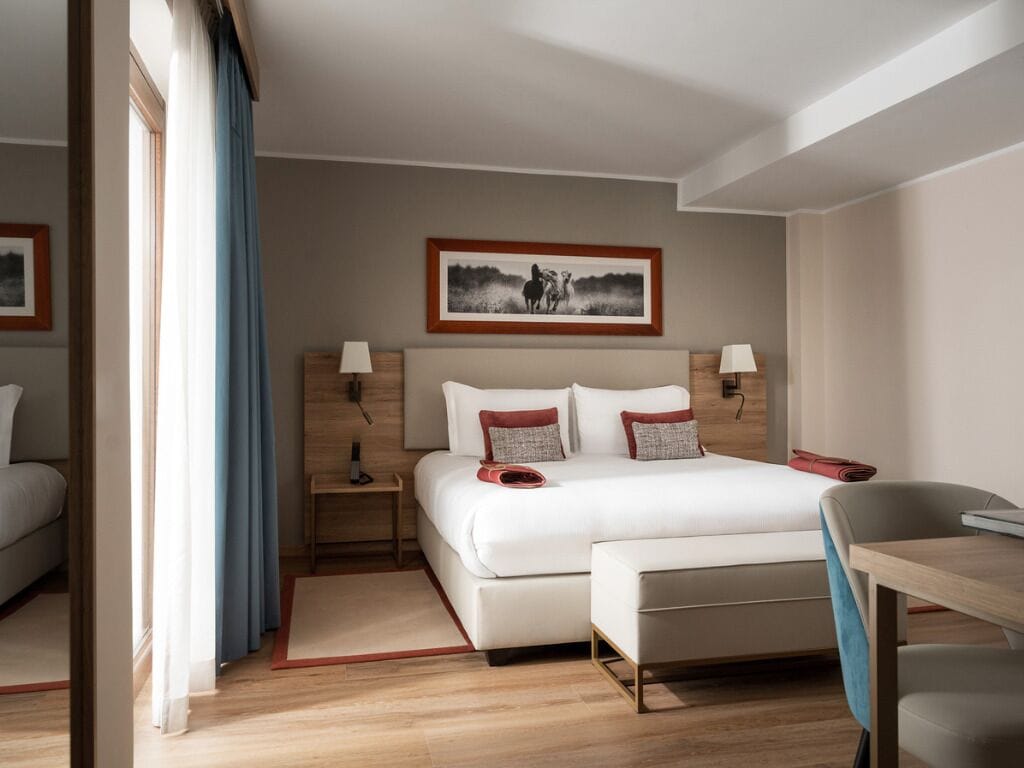 Superior Double Room, Balcony, Mountain View | In-room safe, desk, laptop workspace, blackout drapes
