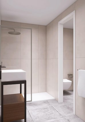 Classic Single Room | Bathroom | Shower, hair dryer, slippers, towels